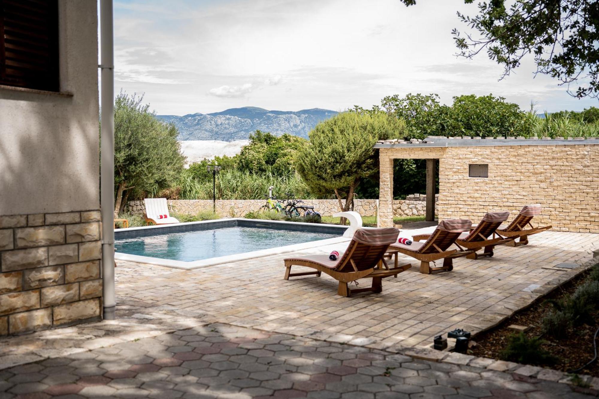 Villa Pag Dubrava Relax With Pool Bosana Luaran gambar