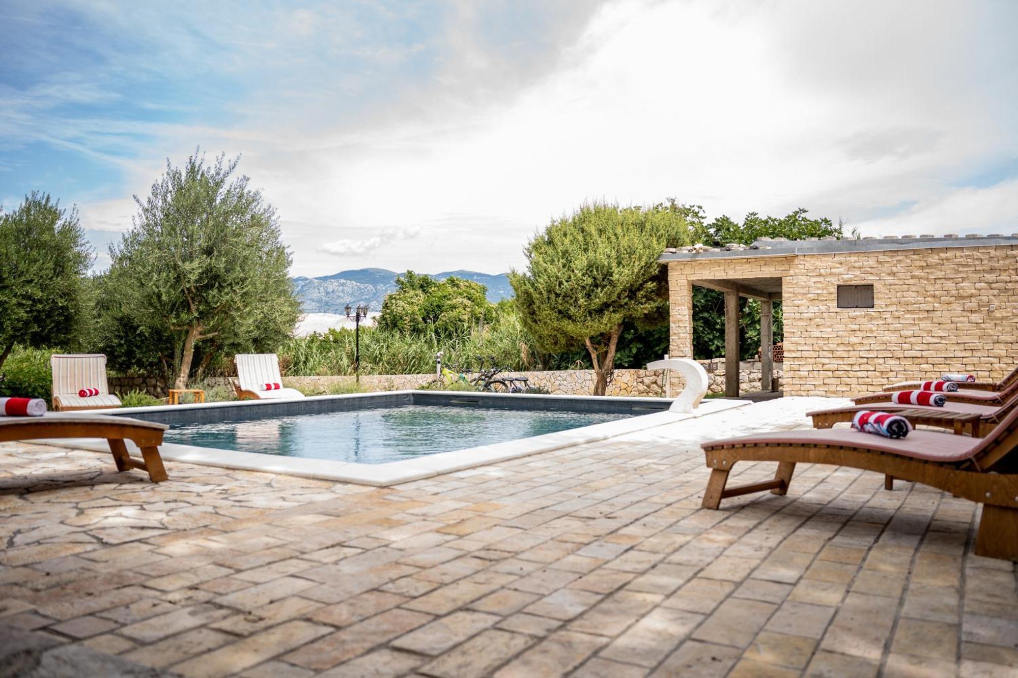 Villa Pag Dubrava Relax With Pool Bosana Luaran gambar