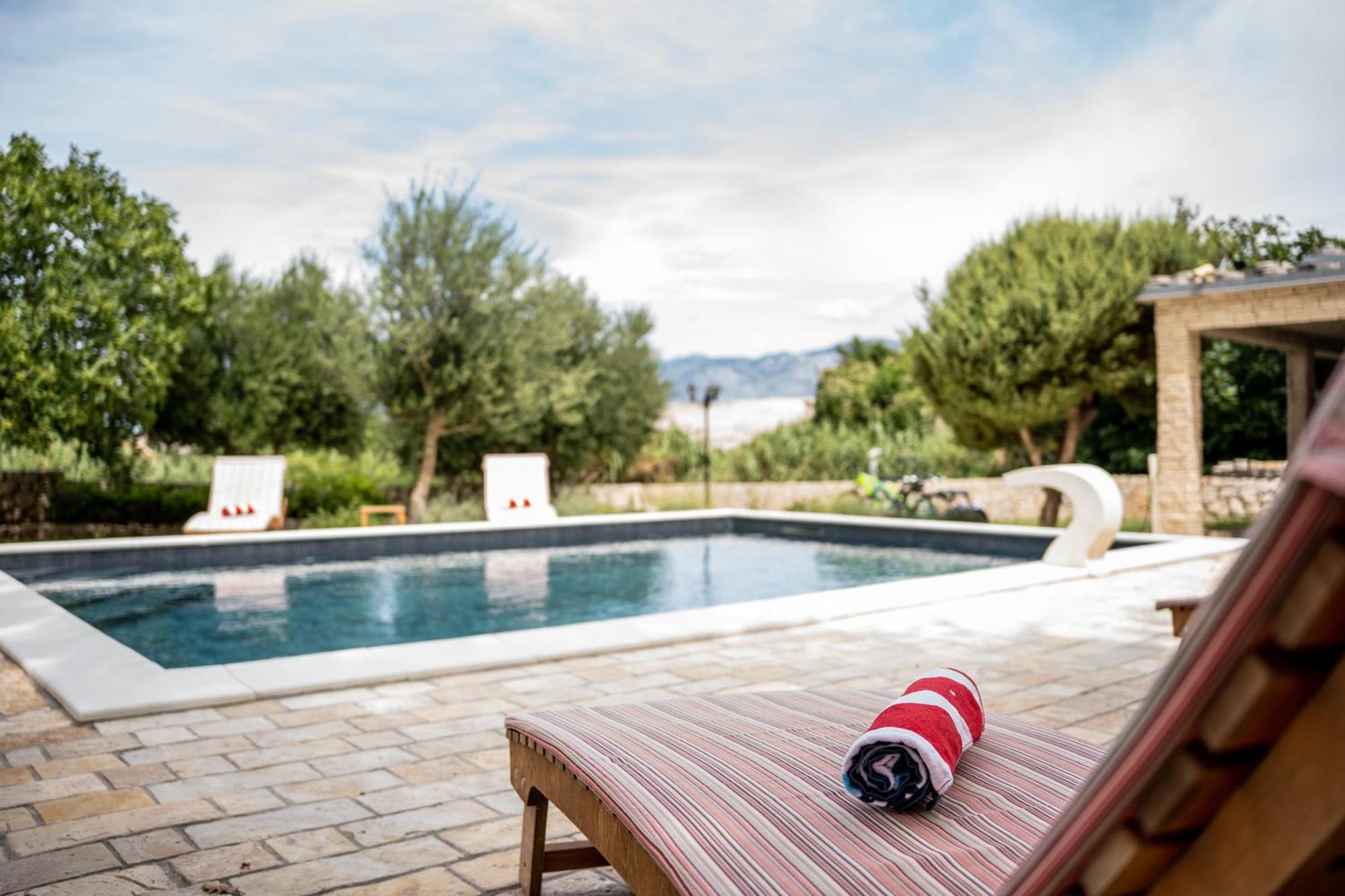 Villa Pag Dubrava Relax With Pool Bosana Luaran gambar